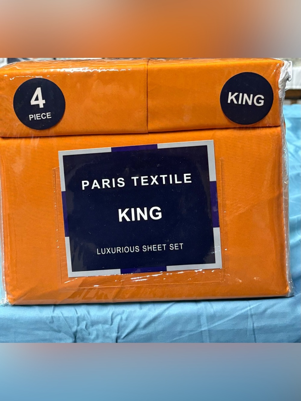 4Pc King Sheet Set - Orange luxurious soft sheets
